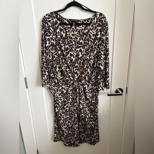 Addition Elle Animal Print Midi Dress